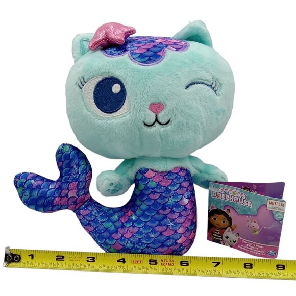 Gabbys Dollhouse MerCat Mermaid Plush Toy, DreamWorks, With Tags - Blue & Purple - Picture 7 of 10